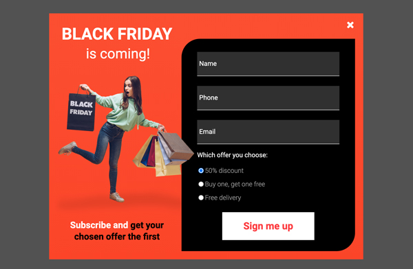 Black Friday - Lead generation