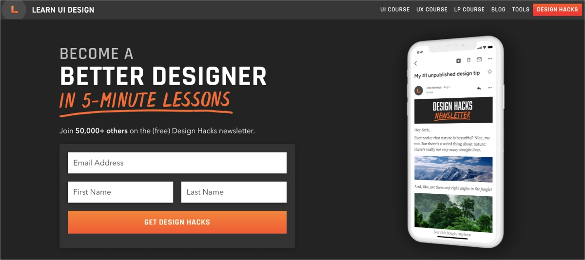 form converting landing page visitors into leads