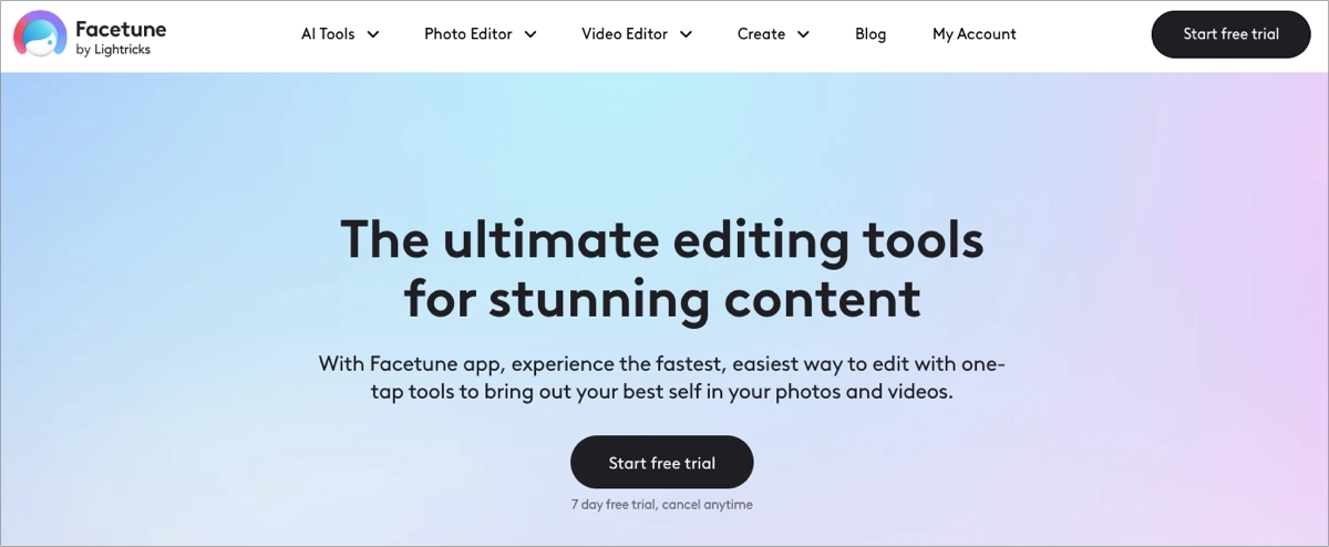 dedicated landing page clean layout