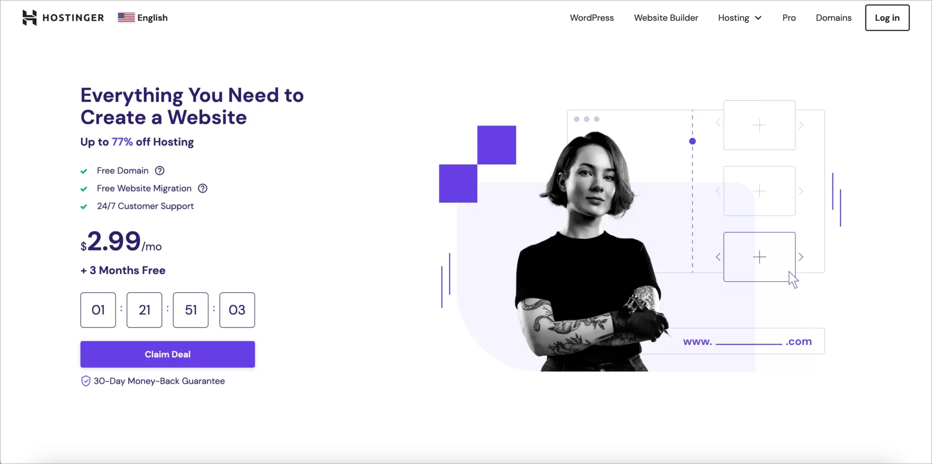 botão de chamada para ação na página da campanha de marketing