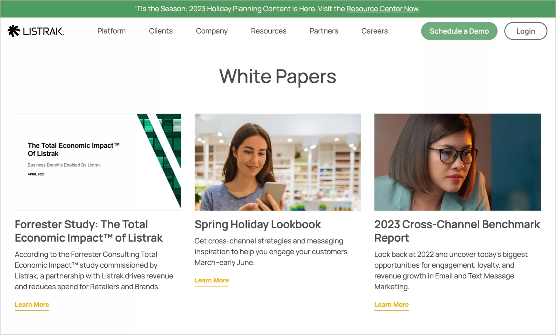 Whitepapers para clientes potenciais interessados no site da empresa B2B