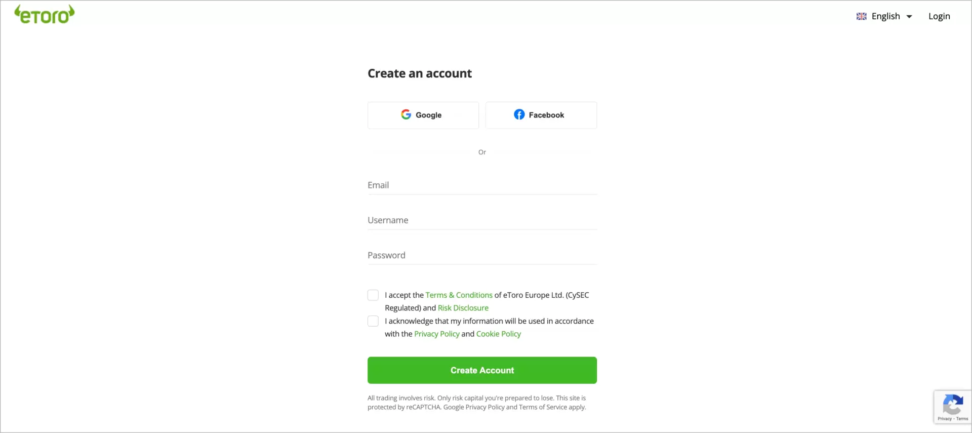 Página de registro perfeita para dispositivos móveis