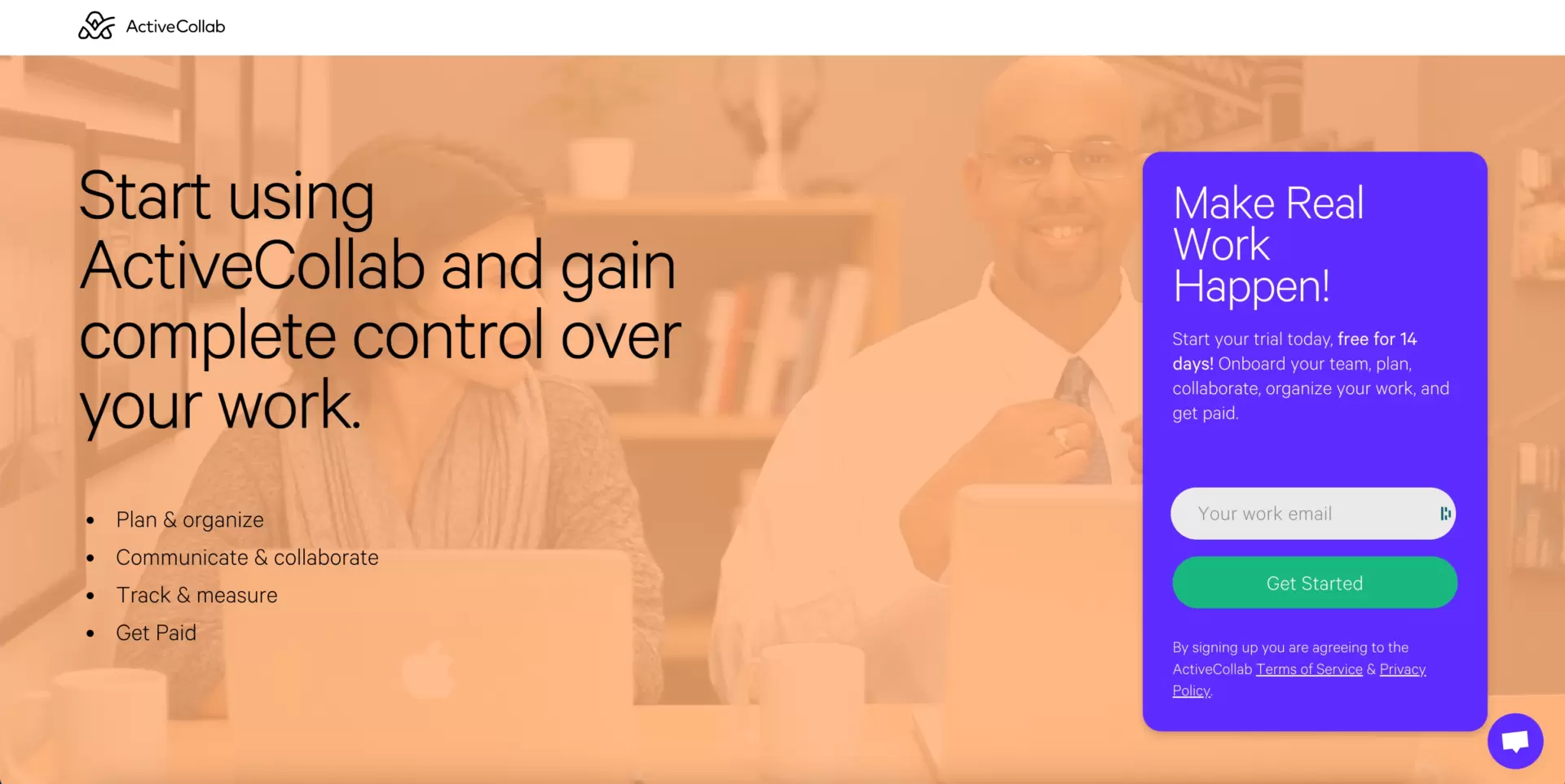 ótimo landing page por se registrar